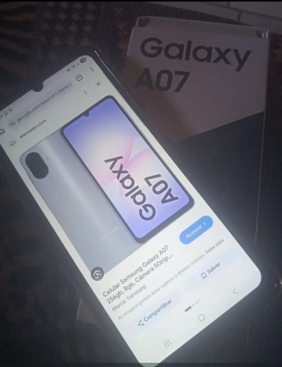 Celular A07 256 Gb 8 ram