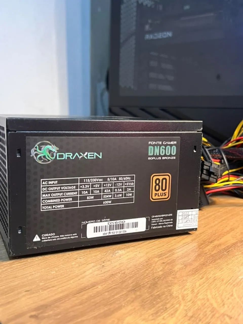 FONTE DRAXEN 600W 80 PLUS BRONZE - PARCELO - Foto 2