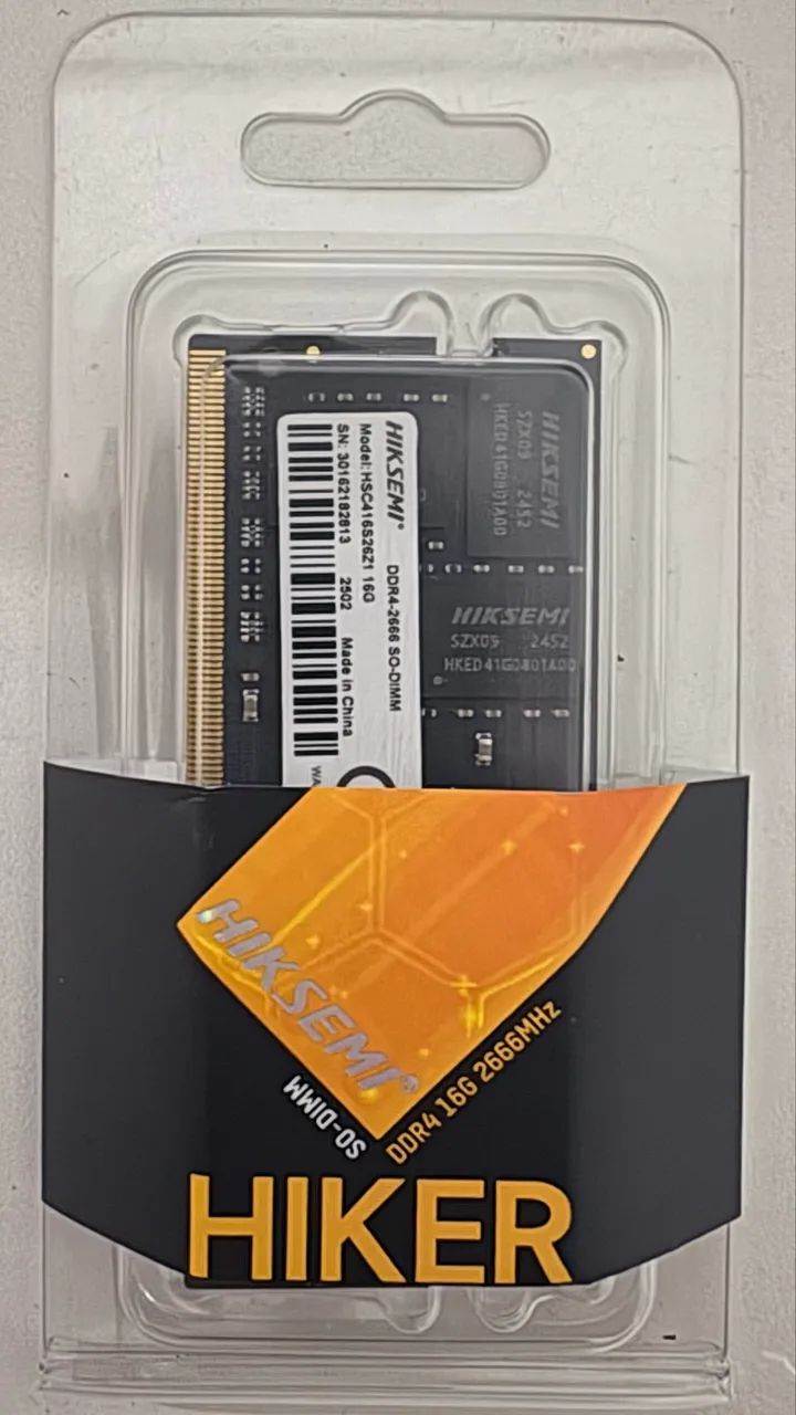 Memória ddr4 notebook 16gb 2666mhz