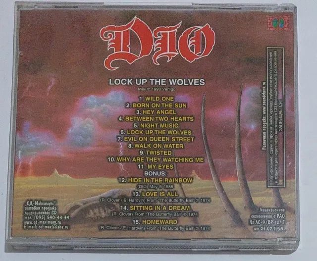 cd Dio Lock Up The Wolfes 4 Bônus Tracks (importado Russia) - CDs
