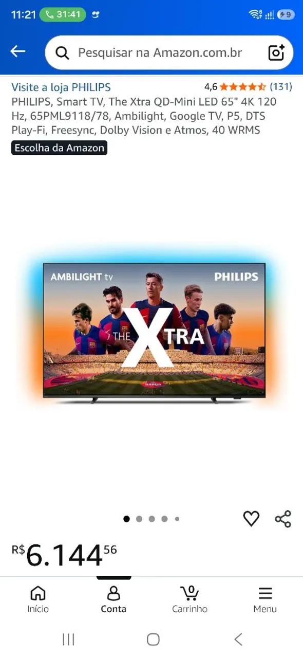 Urgente - TV smartv phillips xtra ambilight 65 polegadas - Foto 2