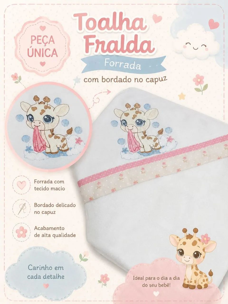 Toalha com capuz 