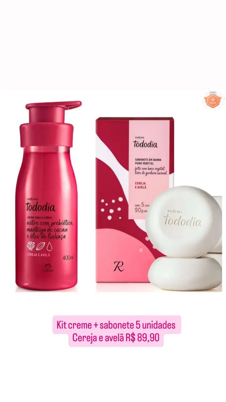 Kit Natura creme e sabonete 