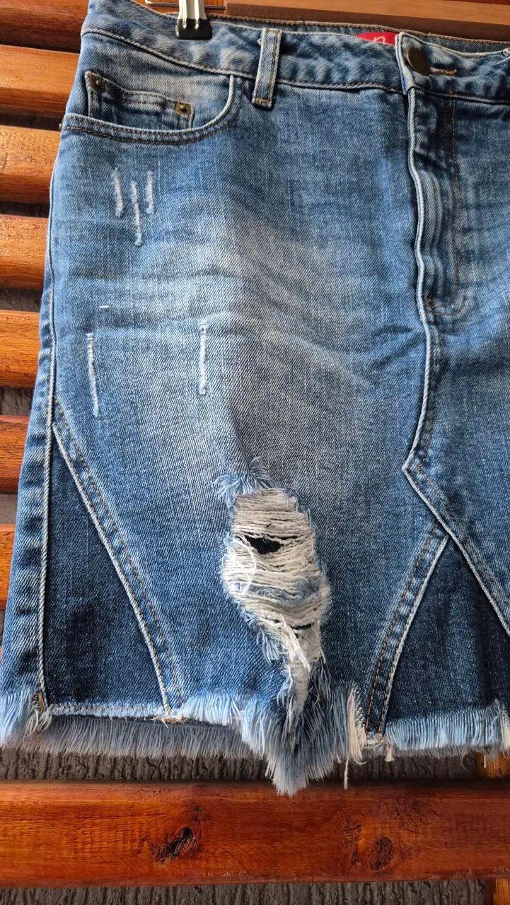 Saia jeans tam 44 marca revanche - Foto 3