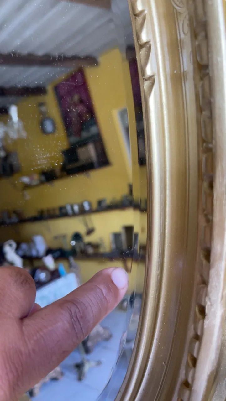 Lindo espelho oval colonial com lindo detalhes - Foto 4