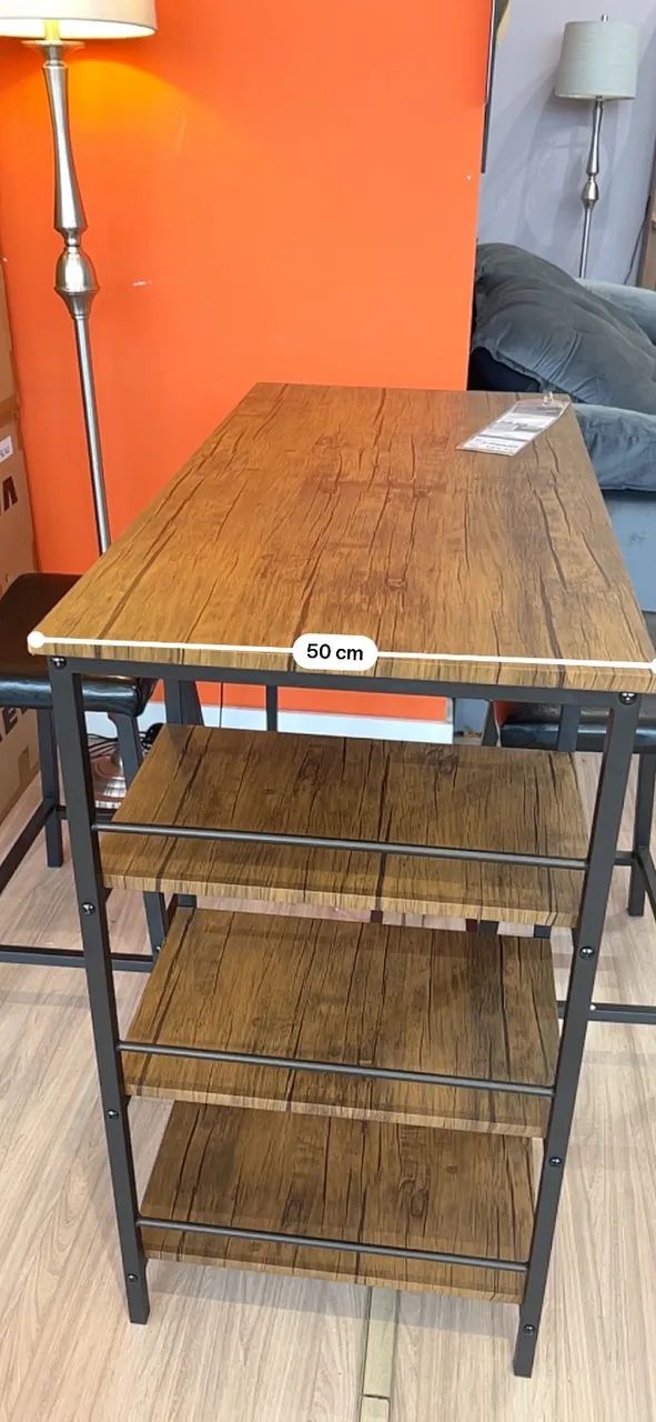 Mesa tipo balcão com duas banquetas - Foto 5