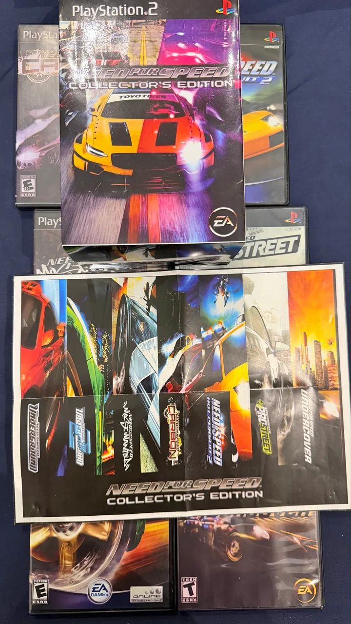 Box 7 Jogos Need For Speed Collectors Edition PS2 (REPRO) - Peças