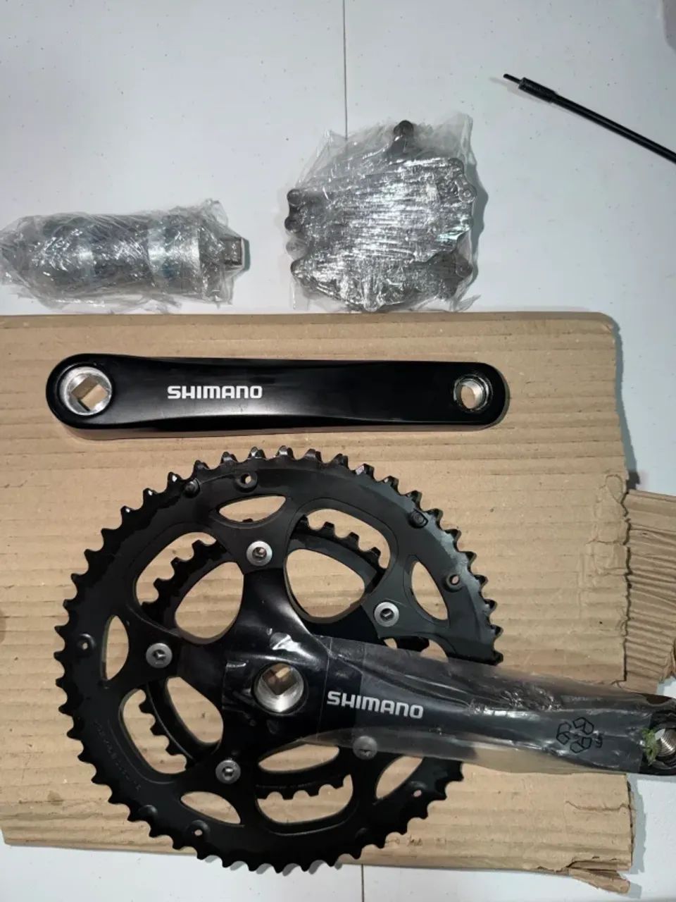 Pedivela, mov central, cassette e corrente shimano 8v speed