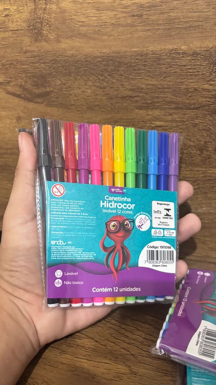 Canetinha Hidrocor marca Onda