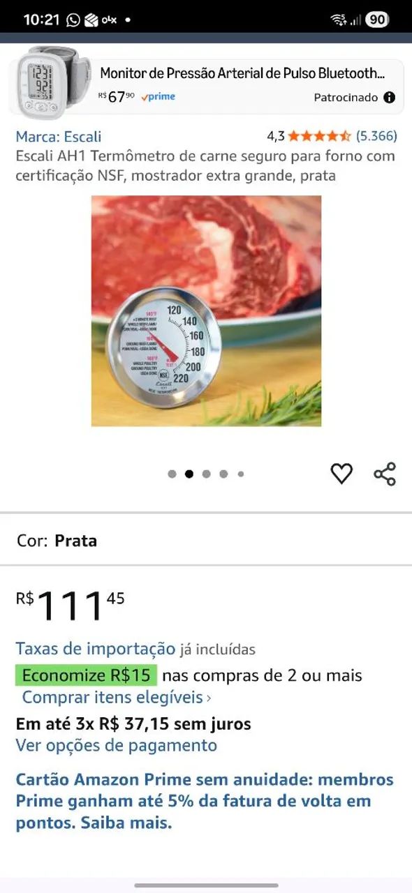 * Termômetro de carne * - Foto 3