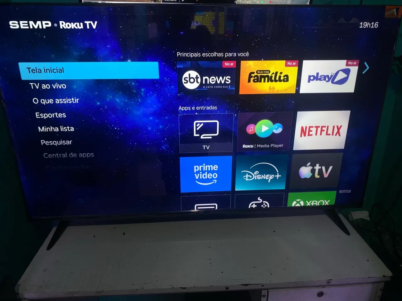TV SMART SEMP 50 POLEGADAS 4K BORDA INFINITA ROKU TV 