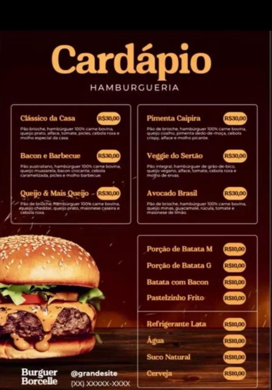 Plastificação de cardápios 
