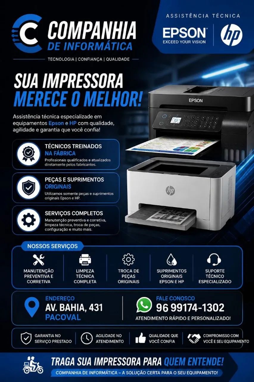 Conserto e assistência técnica impressoras epson 