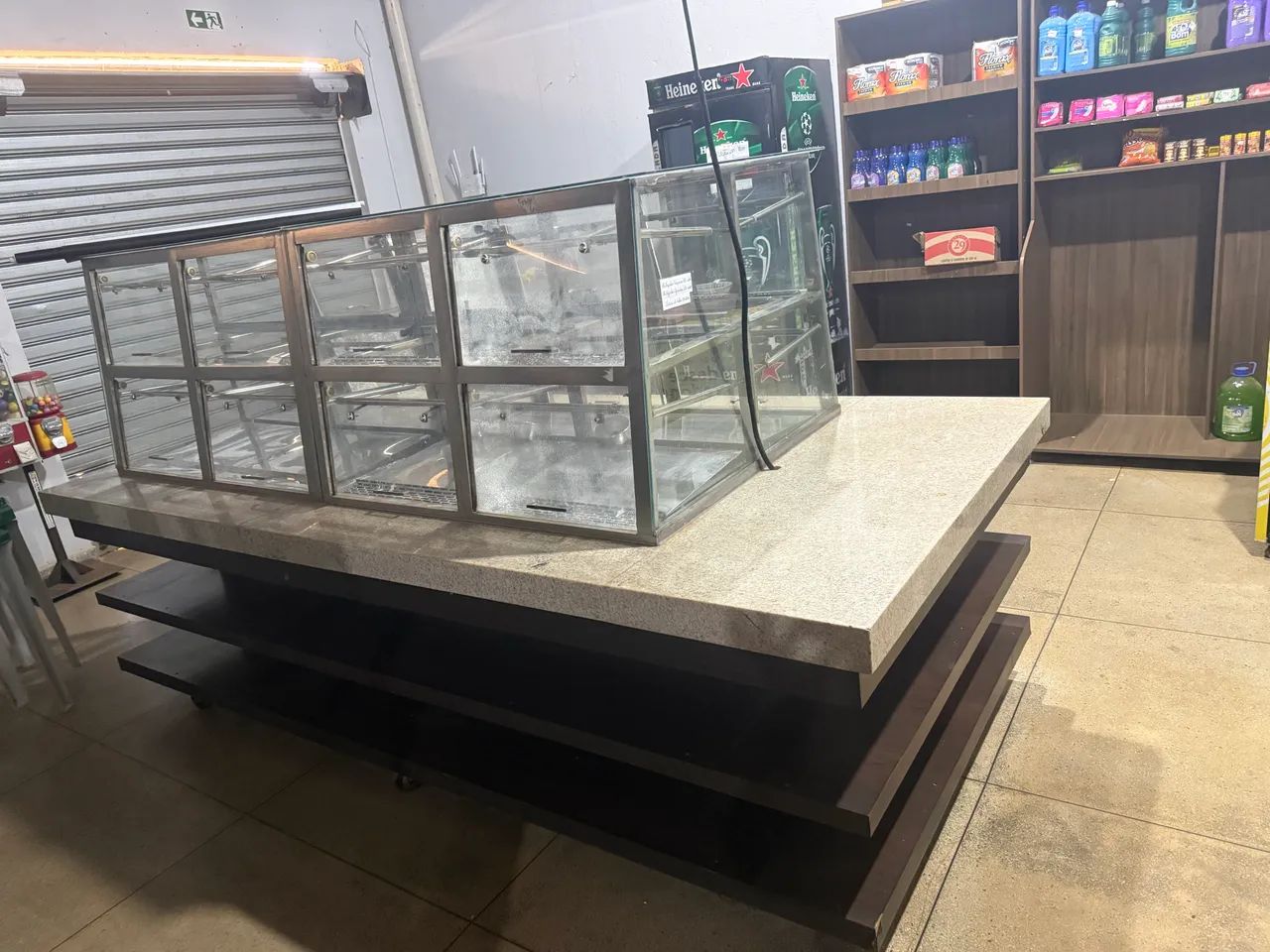 Balcão Estufa / Vitrine Aquecida de lanchonete 