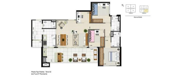 Reserva Bonifácia - 137mts² 04 Quartos/02 suítes - Andar Alto/2 Vagas de garagem - Foto 8