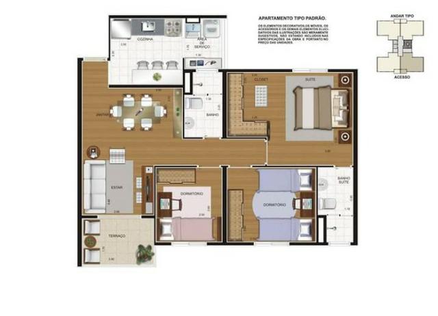 Apto pronto para morar 3 dorm c/ suíte 2 vagas centro SBC prox. Shopping Metrópole - Foto 4
