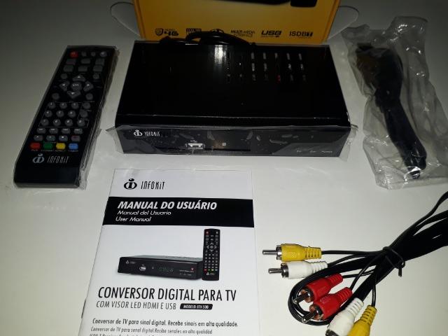 Conversor Digital para TV com visor de Led HDMI e USB Infokit ITV-500 - Foto 2