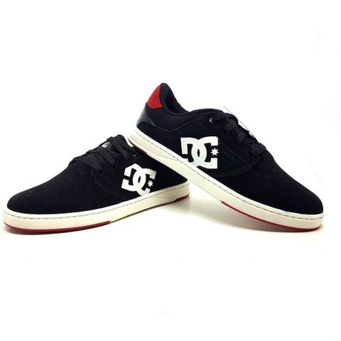 tenis dc preto e vermelho