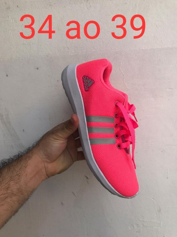 tenis adidas rosa neon