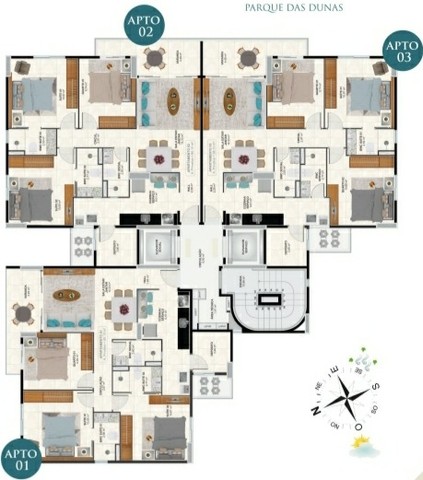 Condomínio Francisco Cabral - Apto 3/4 e 2 suítes de 88 m², 2 vagas por 831.216,56, Tirol - Foto 4