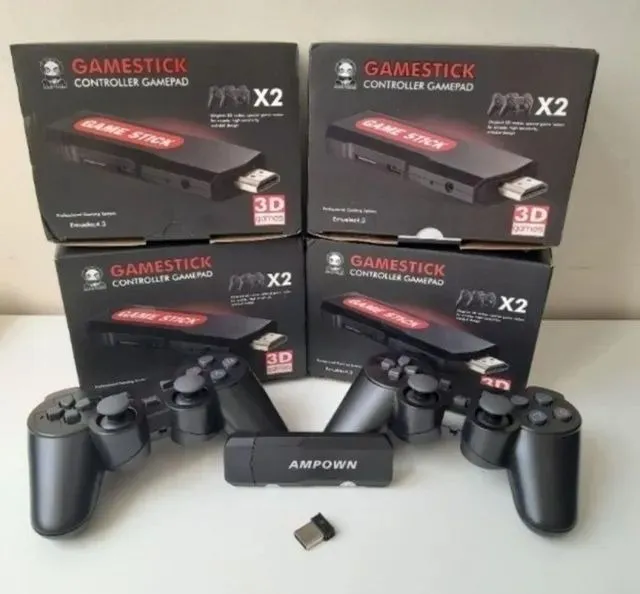 Console Game Stick Retrô 4K 10000 Jogos 2 Controles Sem Fio-ROG NA WE