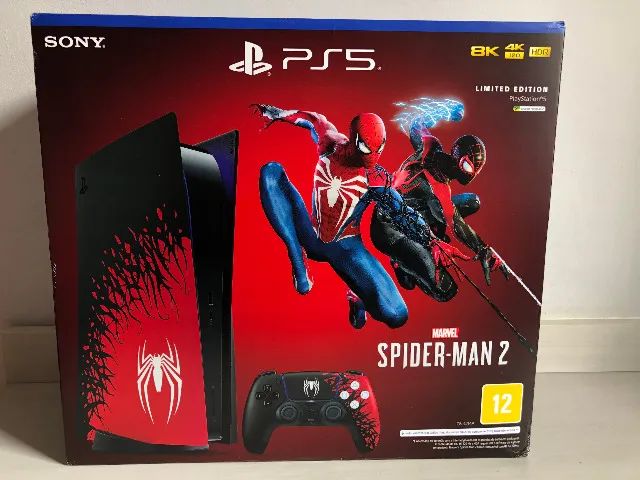 Console Sony Playstation 5 + Jogo Spider Man 2 PS5 Mídia Física em