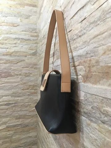 Bolsa de Mão em Couro Sintético Just Be - Foto 3
