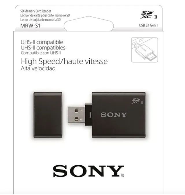 Leitor de cartão original Sony modelo MRWS1/T1 alta velocidade  na caixa e perfeito  - Foto 2