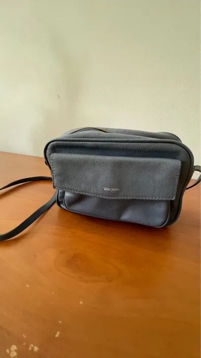 Bolsa de couro via mia 