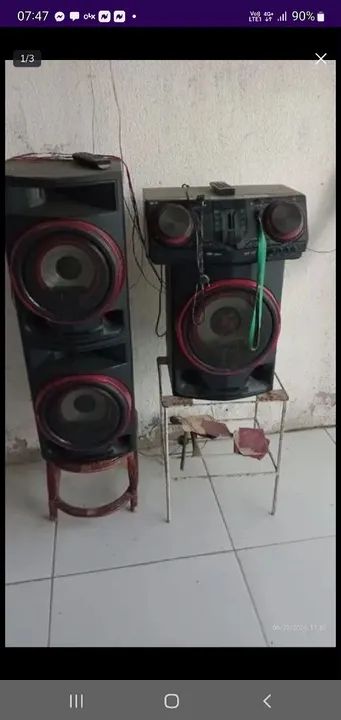 Som potente com alto falantes de LED - Foto 4