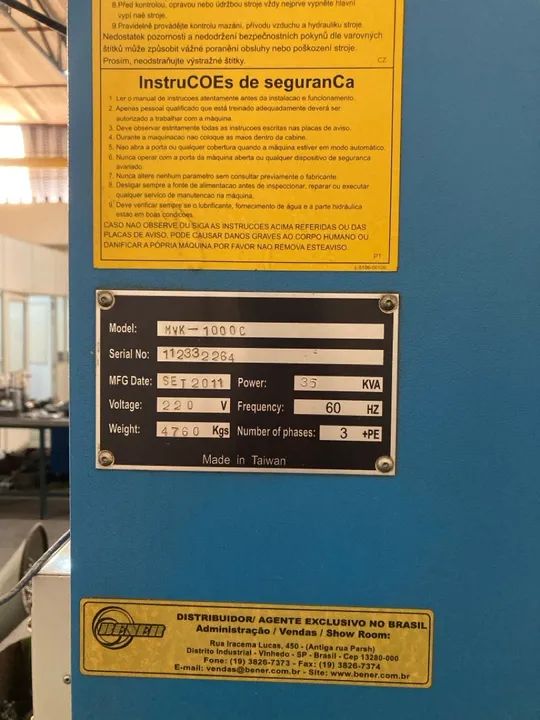 Centro de usinagem Veker MVK-1000C - Foto 4
