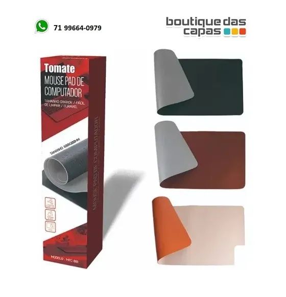 Mousepad couro Para Mesa De Computador pc Notebook MT-C001 68x30 cm. - Foto 2