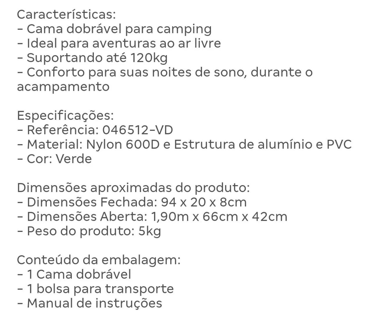 Cama dobravel de campanha  - Foto 3