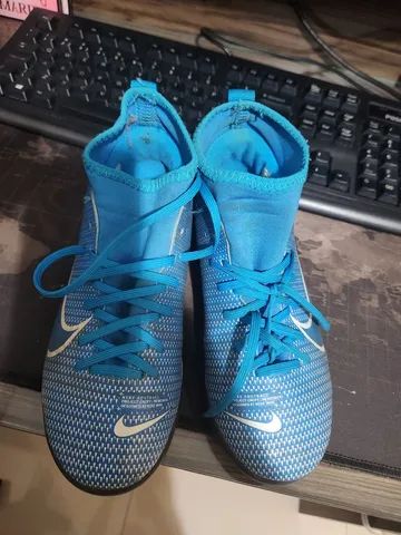 Chuteira Nike Mercurial Superfly 7 Azul futsal TAMANHO 33 - Foto 2