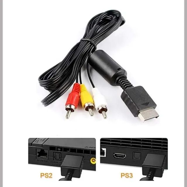 Cabo Av Audio Video Rca Playstation Ps2 Ps3 - Foto 2