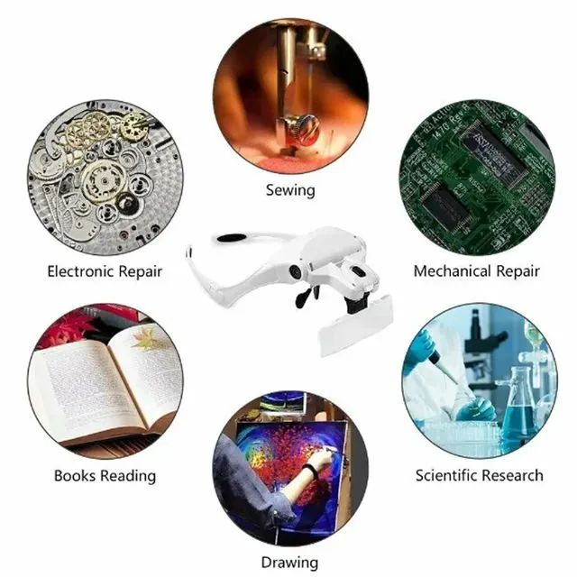 Lupa com Led de iluminação com 5 Lentes - Foto 3