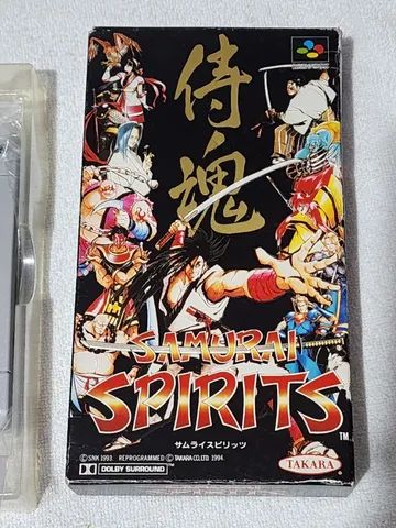 Samurai Spirits original na caixa com manual e berço super famicom