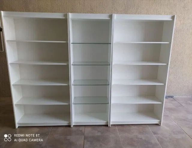 Estante Prateleiras Expositor Vidro Branco 100 % MDF - Foto 2