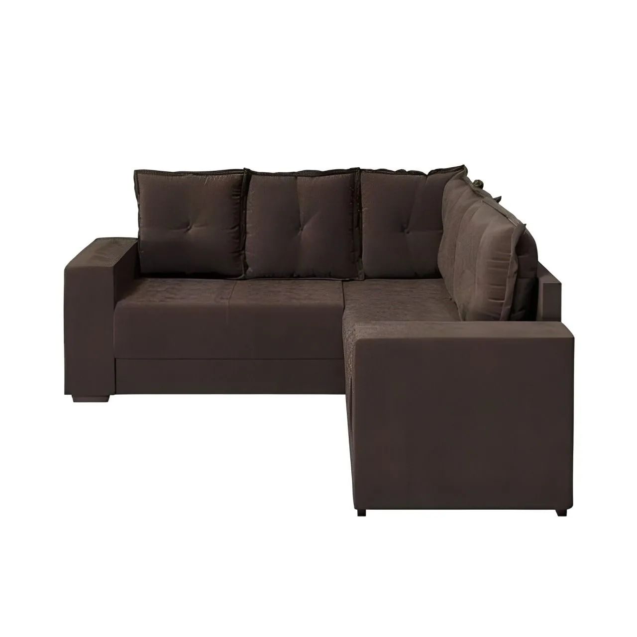 Sofá de canto marrom novo confortável  - Foto 4