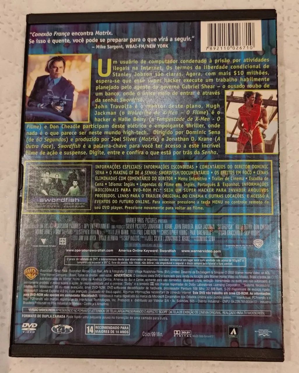 DVD A Senha - Swordfish - John Travolta - Foto 2