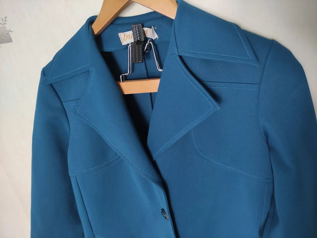 Jaqueta Vintage Azul Turquesa - Foto 2