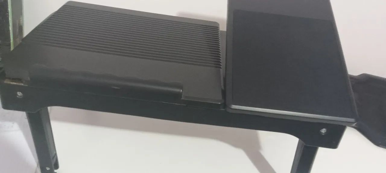 Mesa portátil para notebook com iluminação gaveta e regulagem no pé e ângulo do not. - Foto 5