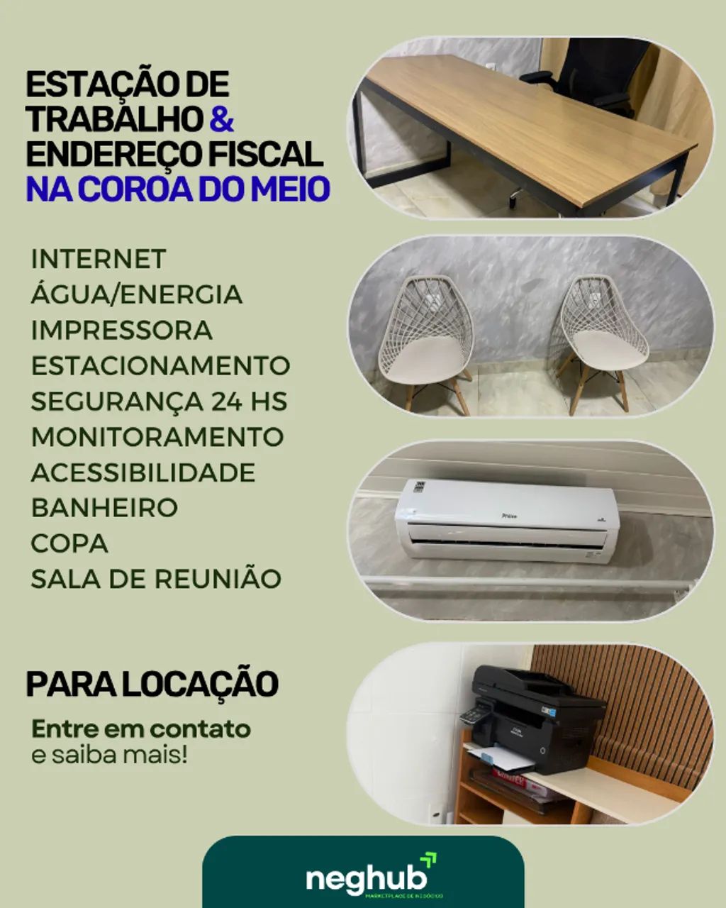 Estação de Trabalho na Coroa do Meio