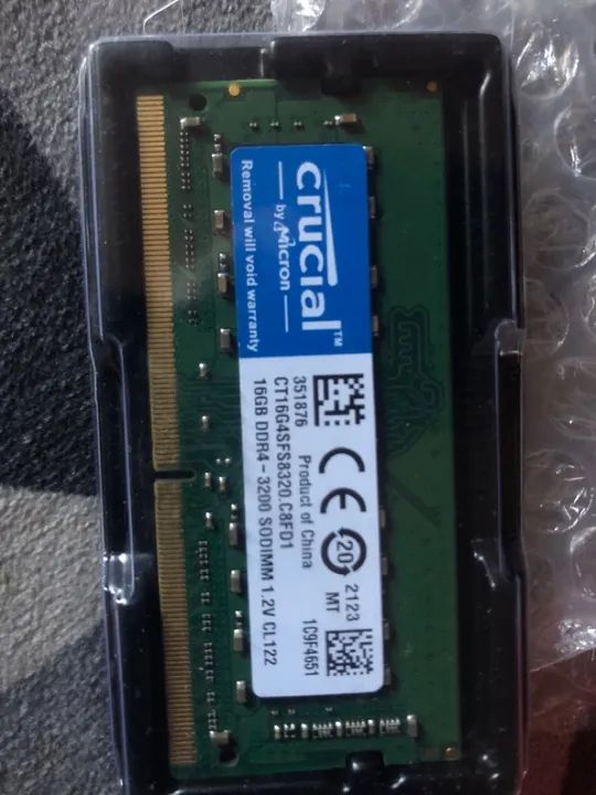 Memória ram crucial 16gb 3200mhz - Foto 2
