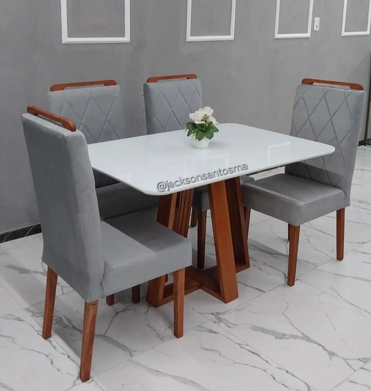 Conjunto Mesa de Jantar com 4 Cadeiras - Foto 3