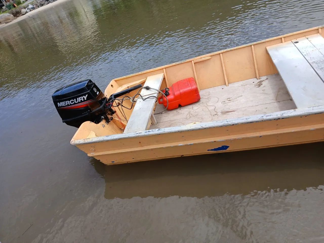 Bateira barco fundo semi-V motor Mercury 50HP  - Foto 4