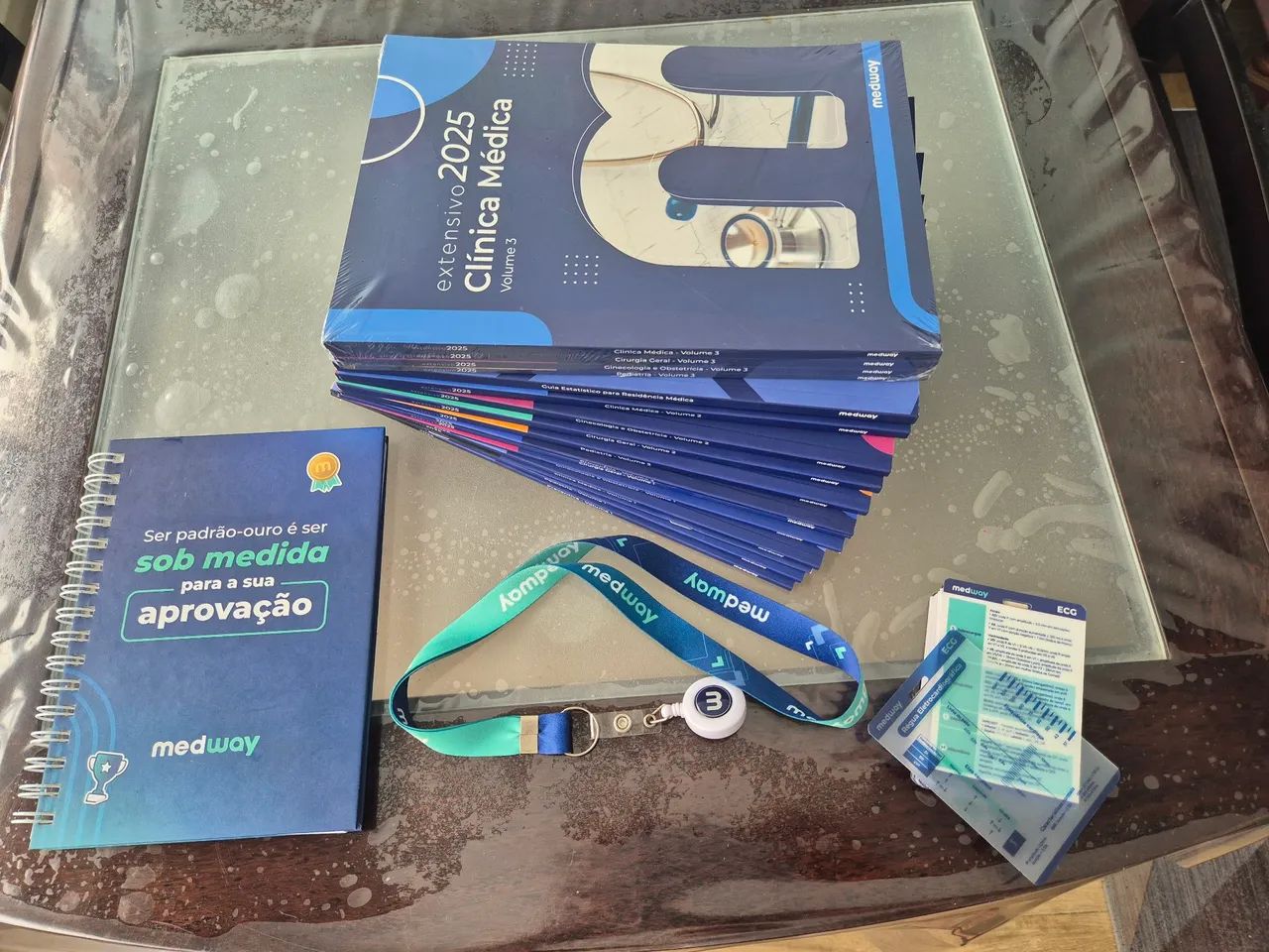 Apostilas Medway 2025 (nunca usadas) + Medcards (completos) + Cordão + Caderno
