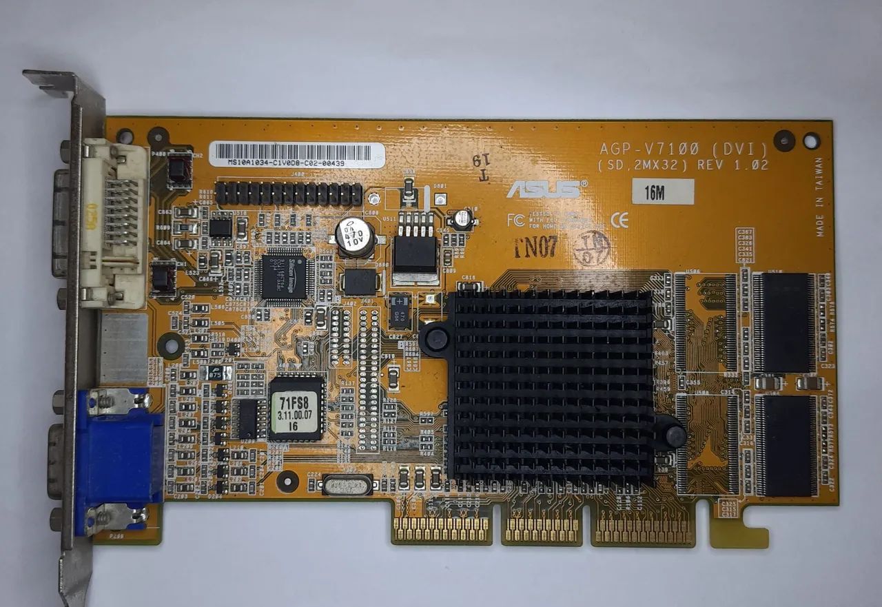 Placa de Vídeo ASUS AGP-V7100 (DVI) agp