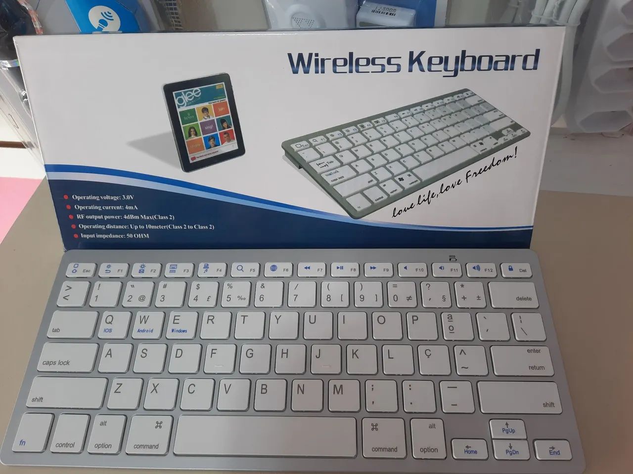 Teclado Sem Fio - Novo - Bluetooth - Compacto - Leve - Design Moderno