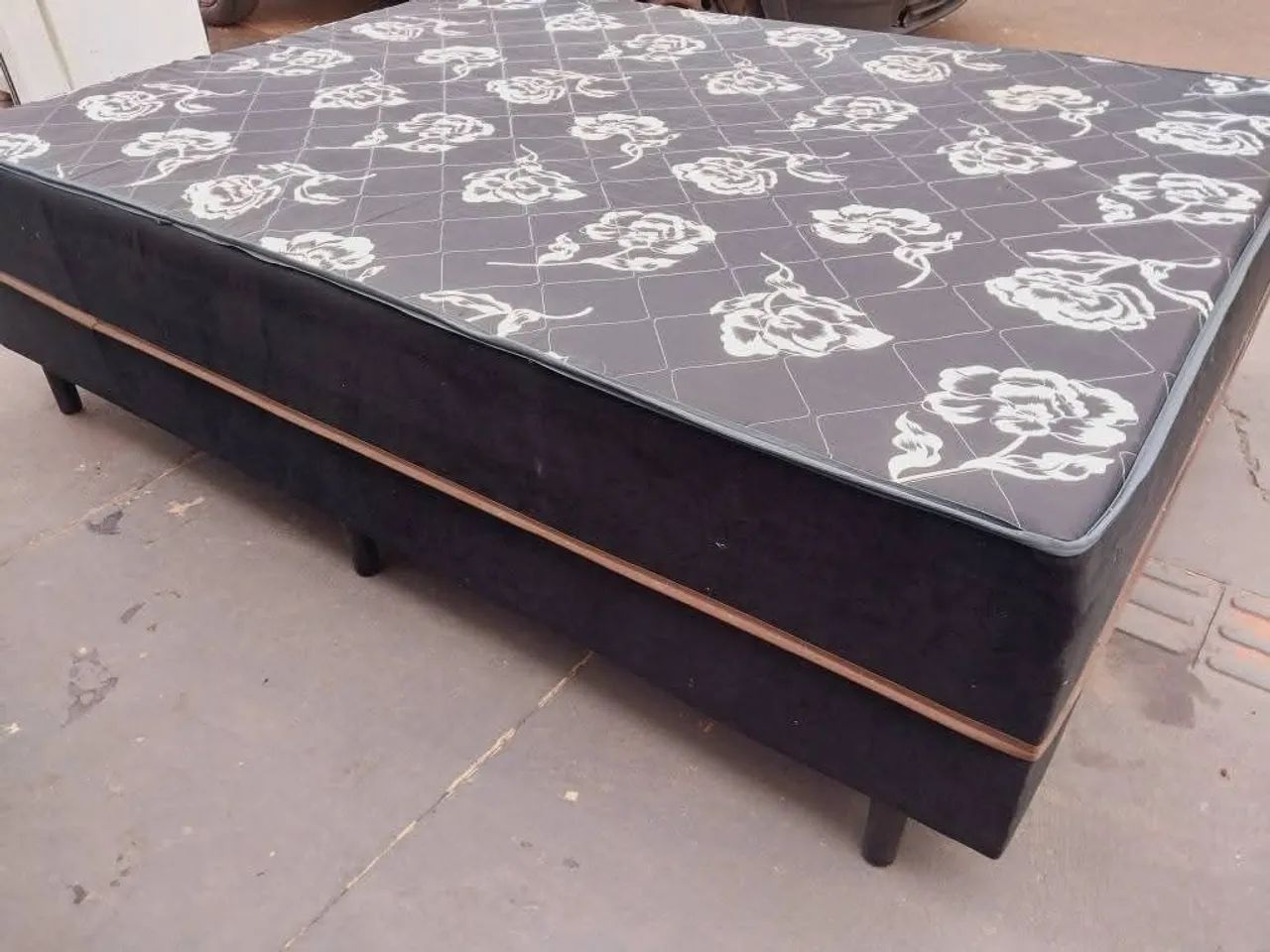 Cama Box de Casal com Desenho Flora FRETE GRÁTIS l